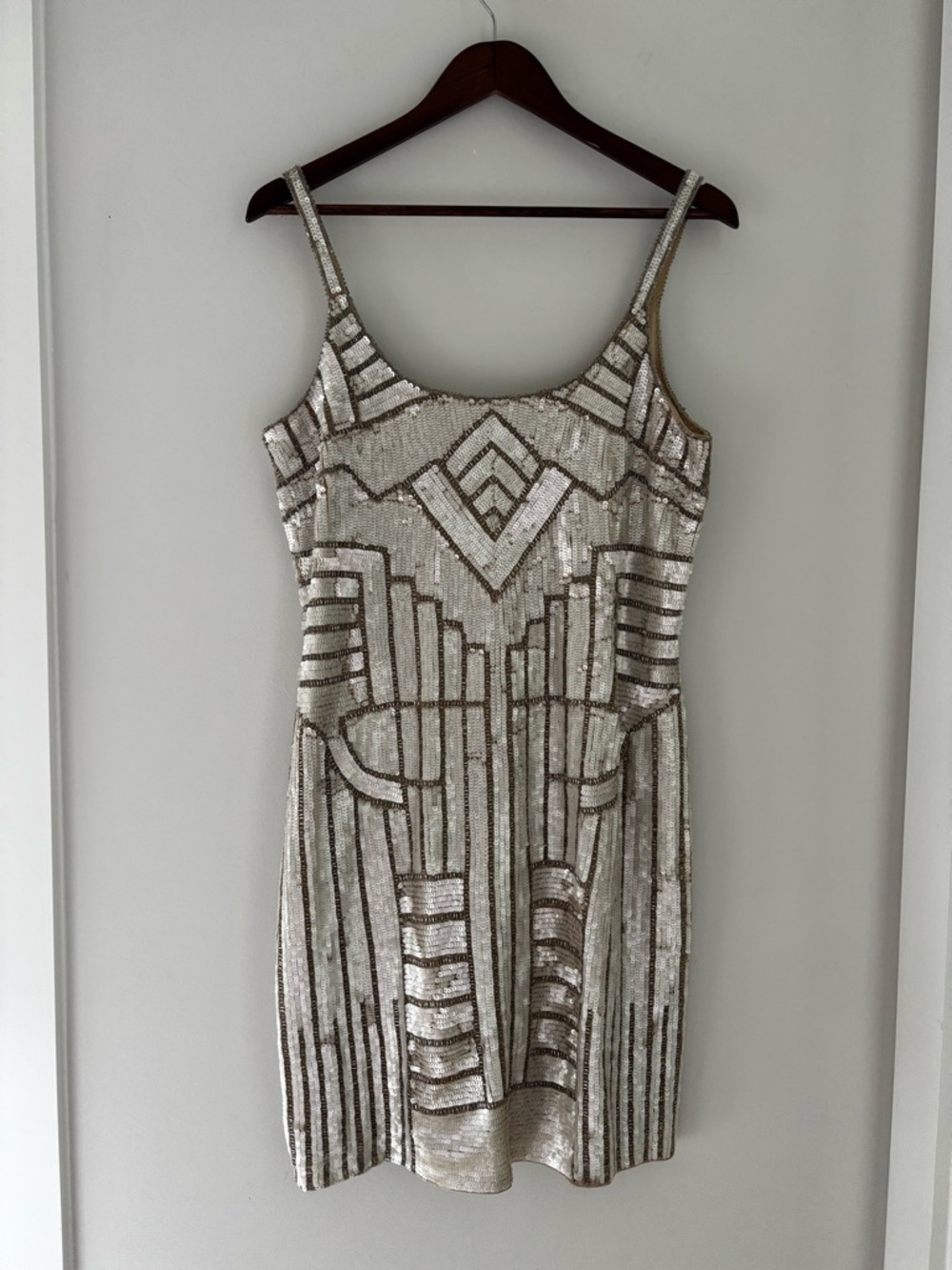 Adrianna Papell Gold Sequin Mini Dress - Picture 2 of 9
